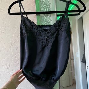 Abercrombie Black Silk Bodysuit